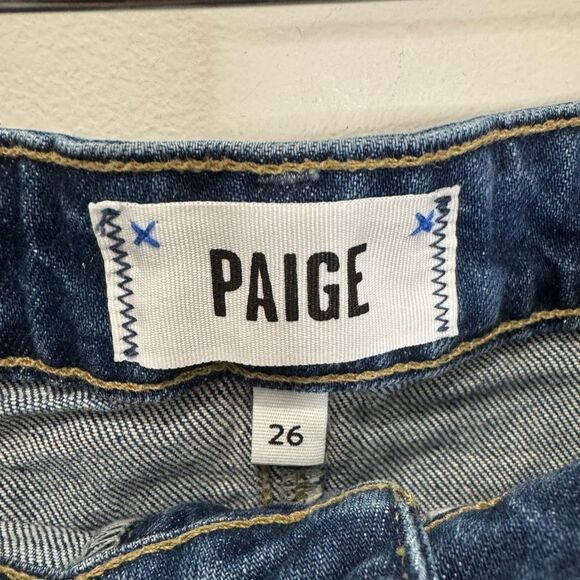 PAIGE Angela Maxi Raw Hem Denim Skirt in ‘Sketchbook’ dark wash - Picture 9 of 10